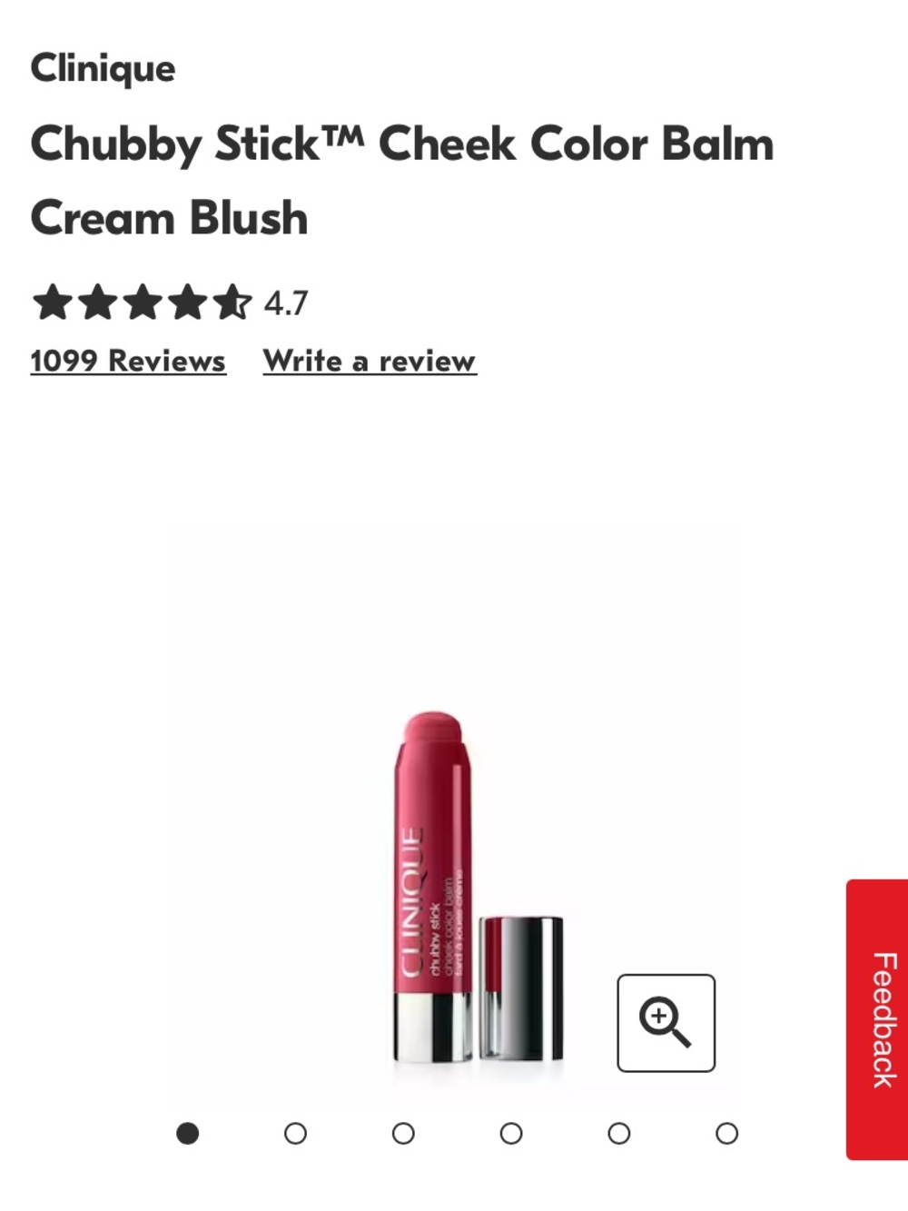 Clinique Chubby Stick Cheek Balm — Roly Poly Rosy